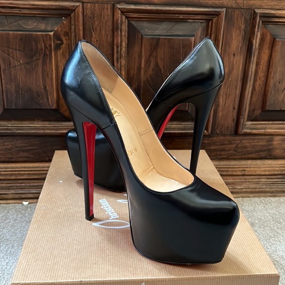 Christian Louboutin Black Daffodile 160mm Kid size 37 - Picture 2 of 16